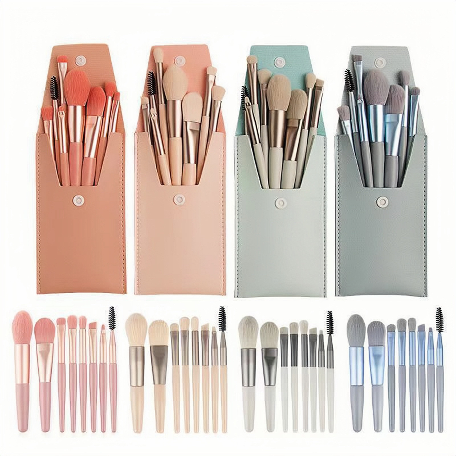 8 sets of Makeup brush, 8 sets of brushes, 8 sets of eye shadow powder brushes for beginners