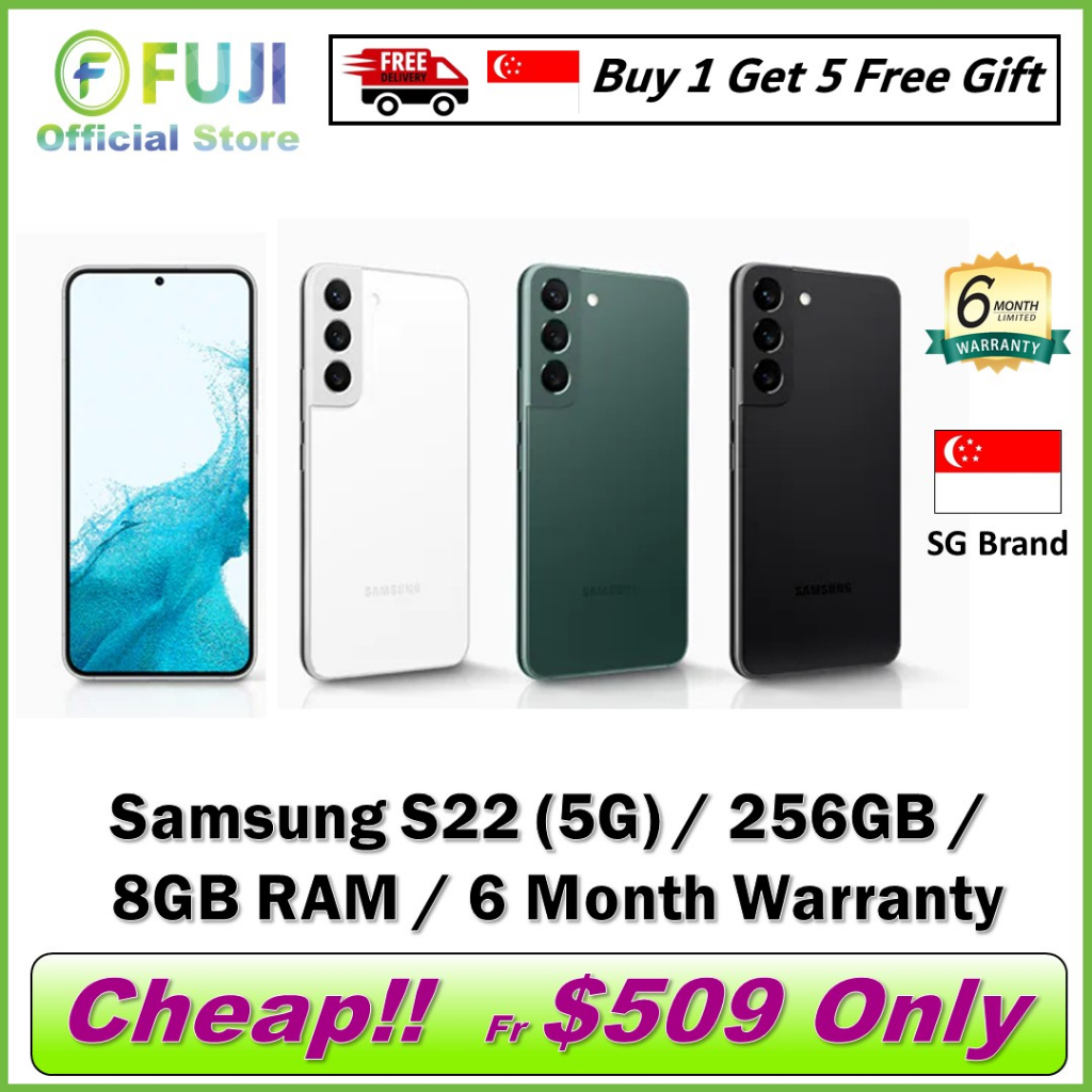 Samsung S22 (5G) / 256GB / 8GB RAM / 5G Version / Snapdragon Processor / SG Seller /Fast Shipping/Refurbished