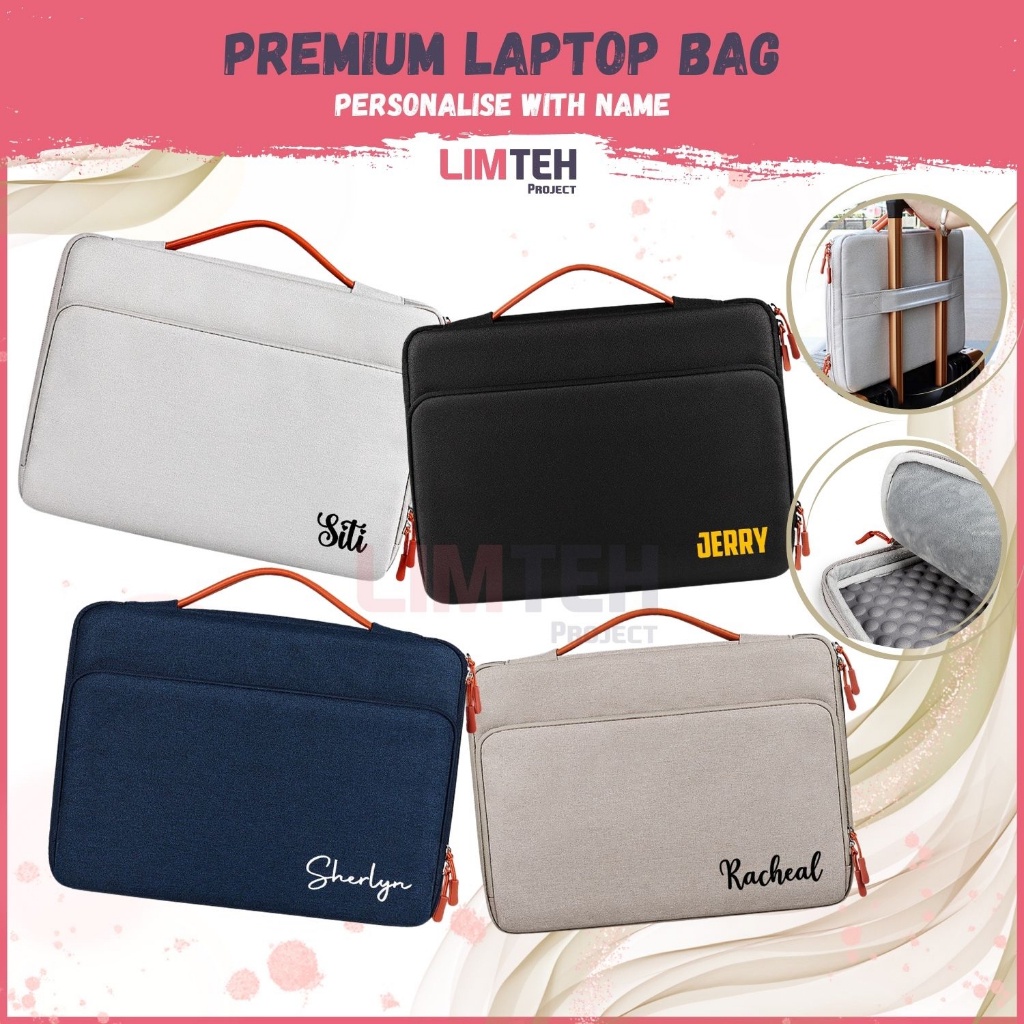 Personalised Premium Laptop Bag, Waterproof Laptop Sleeve, Computer Bag Macbook Pro Air Sleeve | Christmas Gift