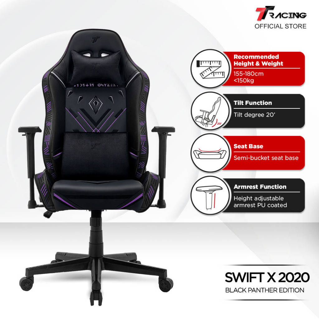 TTRacing Swift X Swift X Pro Gaming Chair Ergonomic Home Office Chair - 2 Years Official Warranty