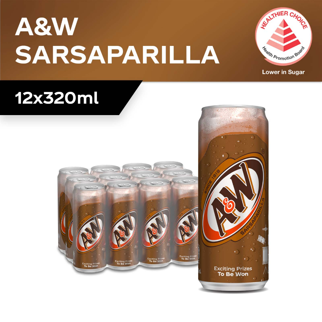 A&W Sarsaparilla Root Beer (12 x 320ml) - Case (Halal)