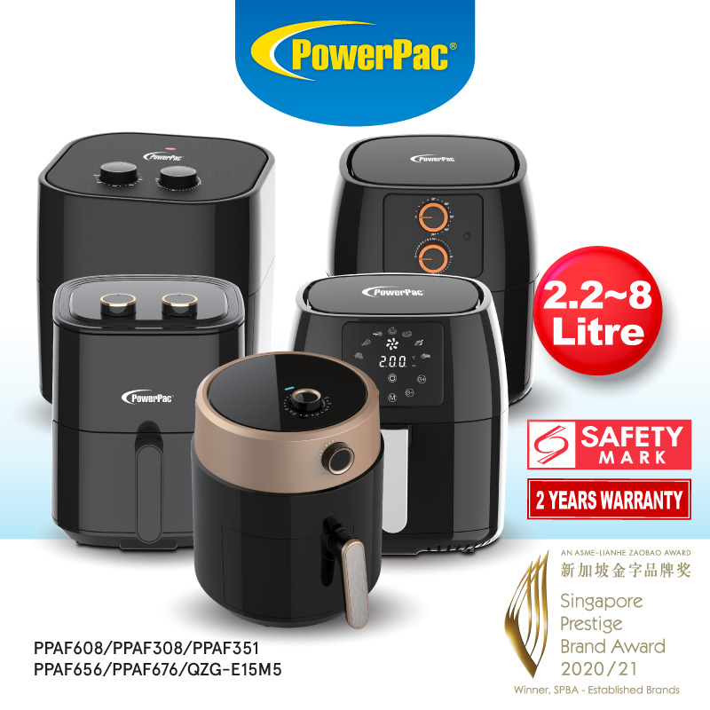 PowerPac Air Fryer, Digital Air Fryer 4.0L/4.5L/5.5L/8.0L-PPAF608/PPAF308/PPAF351/PPAF656/PPAF676/QZG-E15M5/PPAF345
